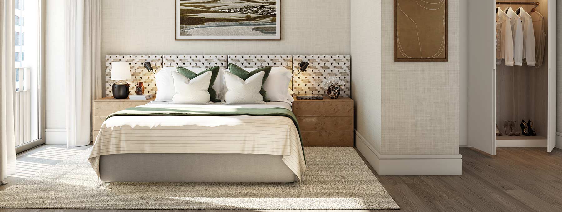 Bed, central shot