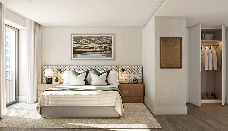 Penthouse bedroom