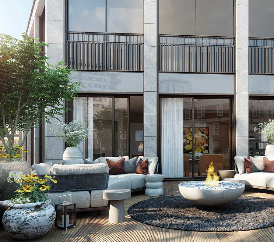 Penthouse exterior lounge